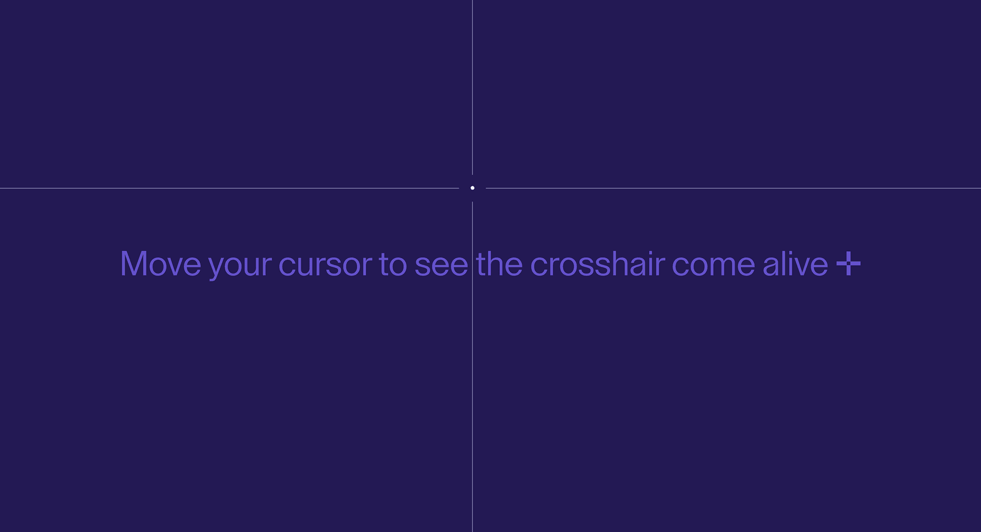 Full Screen Crosshair