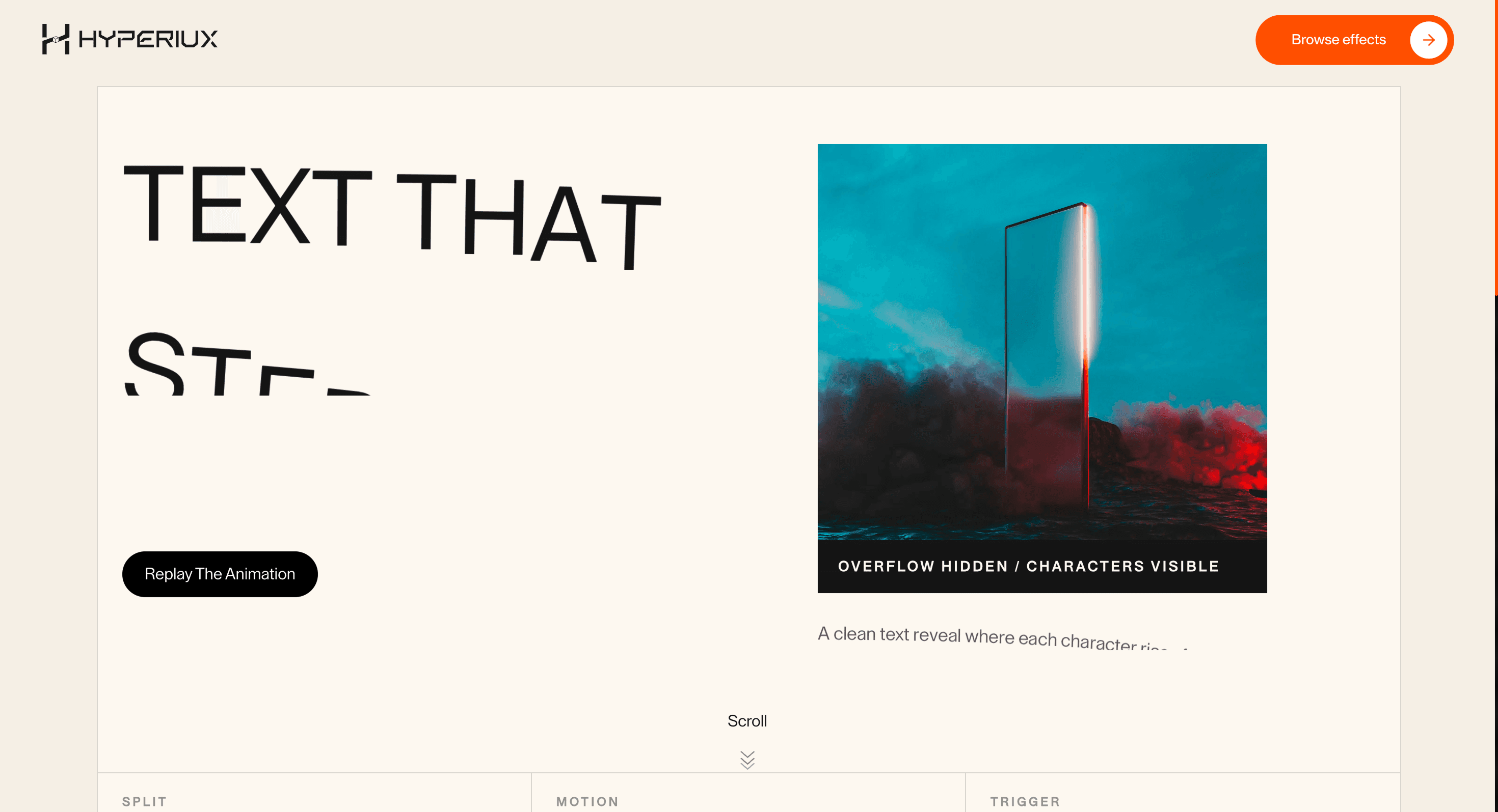 Overflow Stagger Text