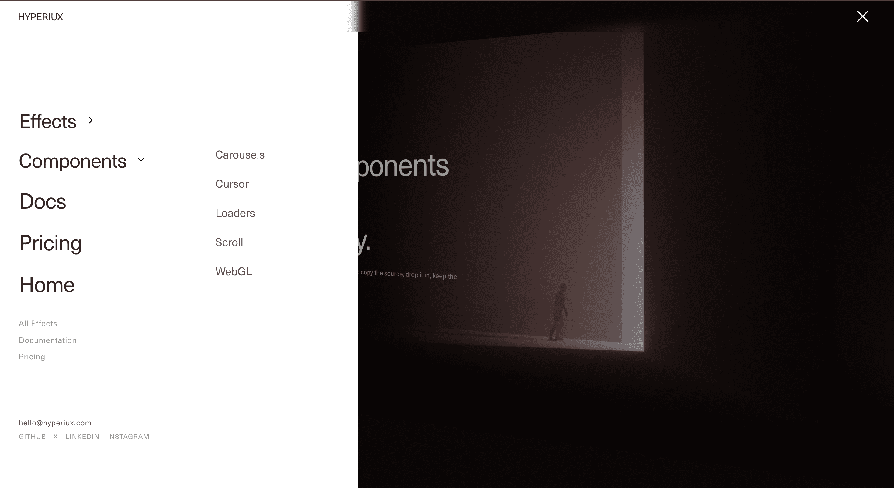 Perspective Shift Menu