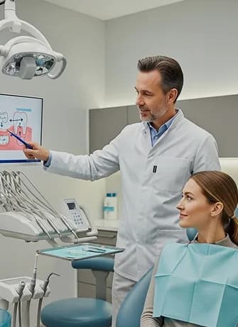 Doctor reviewing treatment