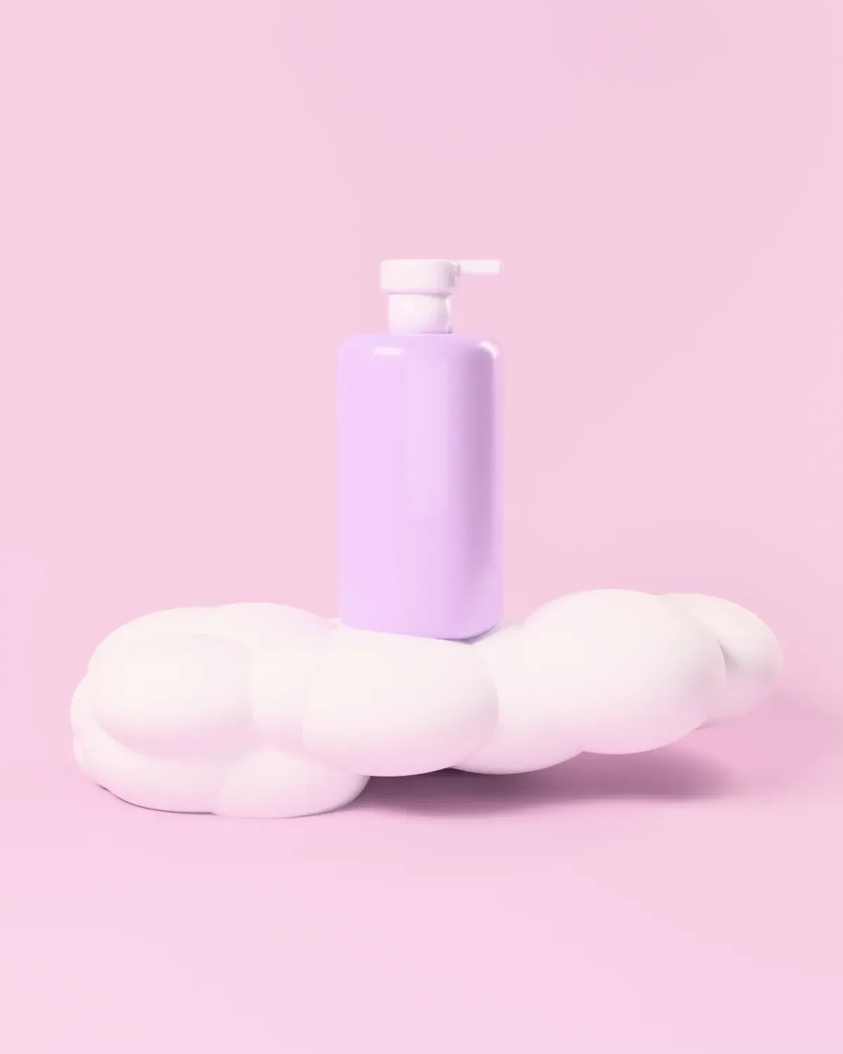 A Cloudline pump bottle resting on soft white clouds