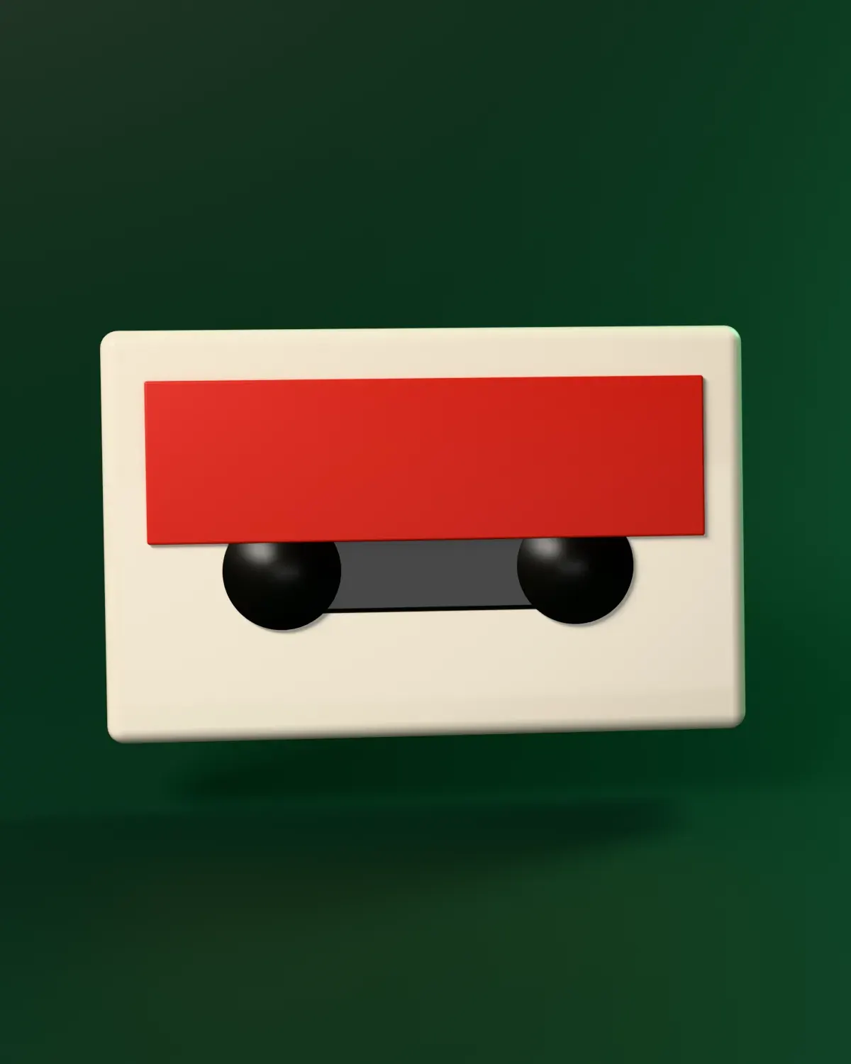 A cream cassette tape with a red Northway label on deep green