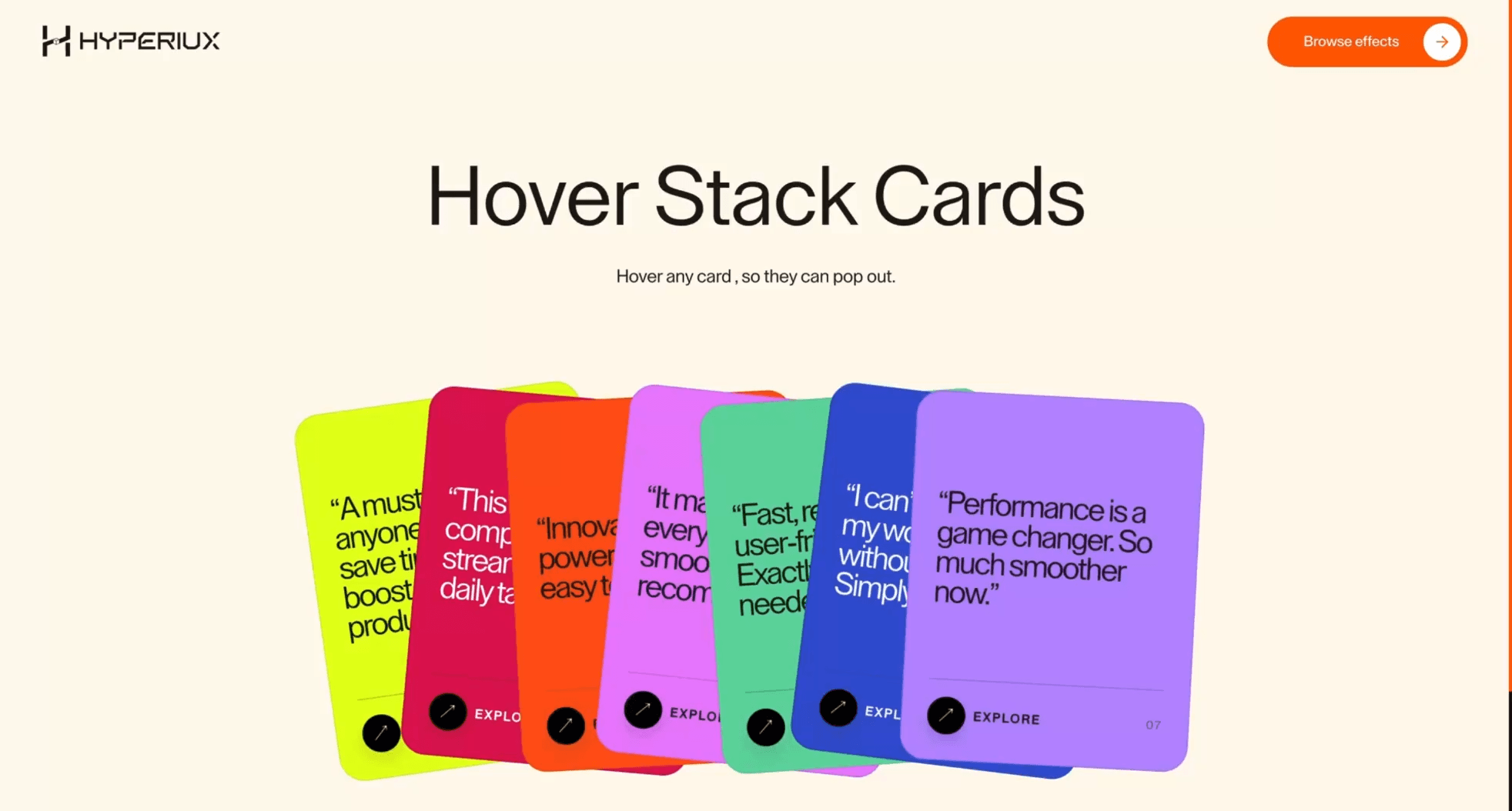 Hover Stack