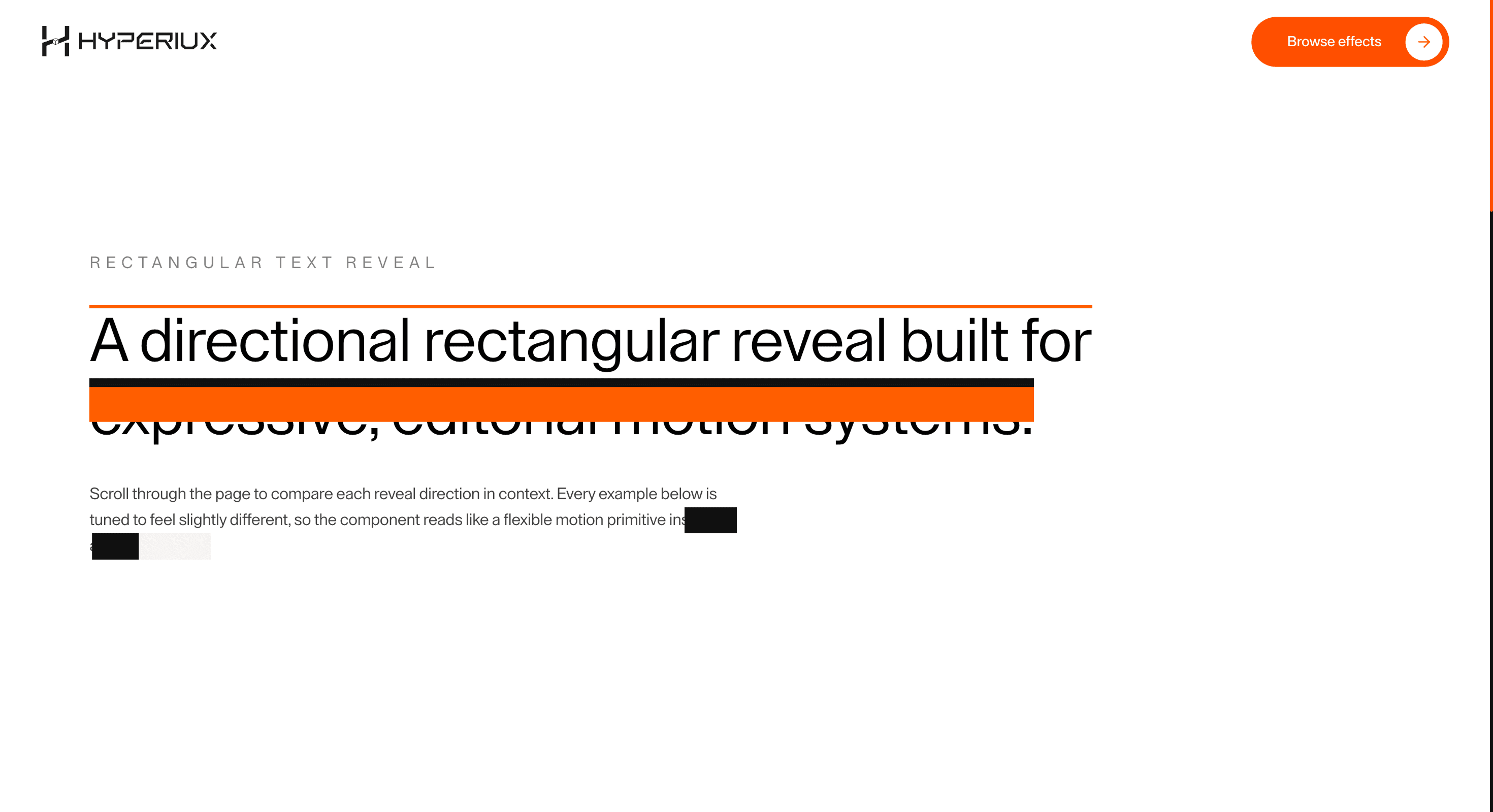 Rectangular Text Reveal
