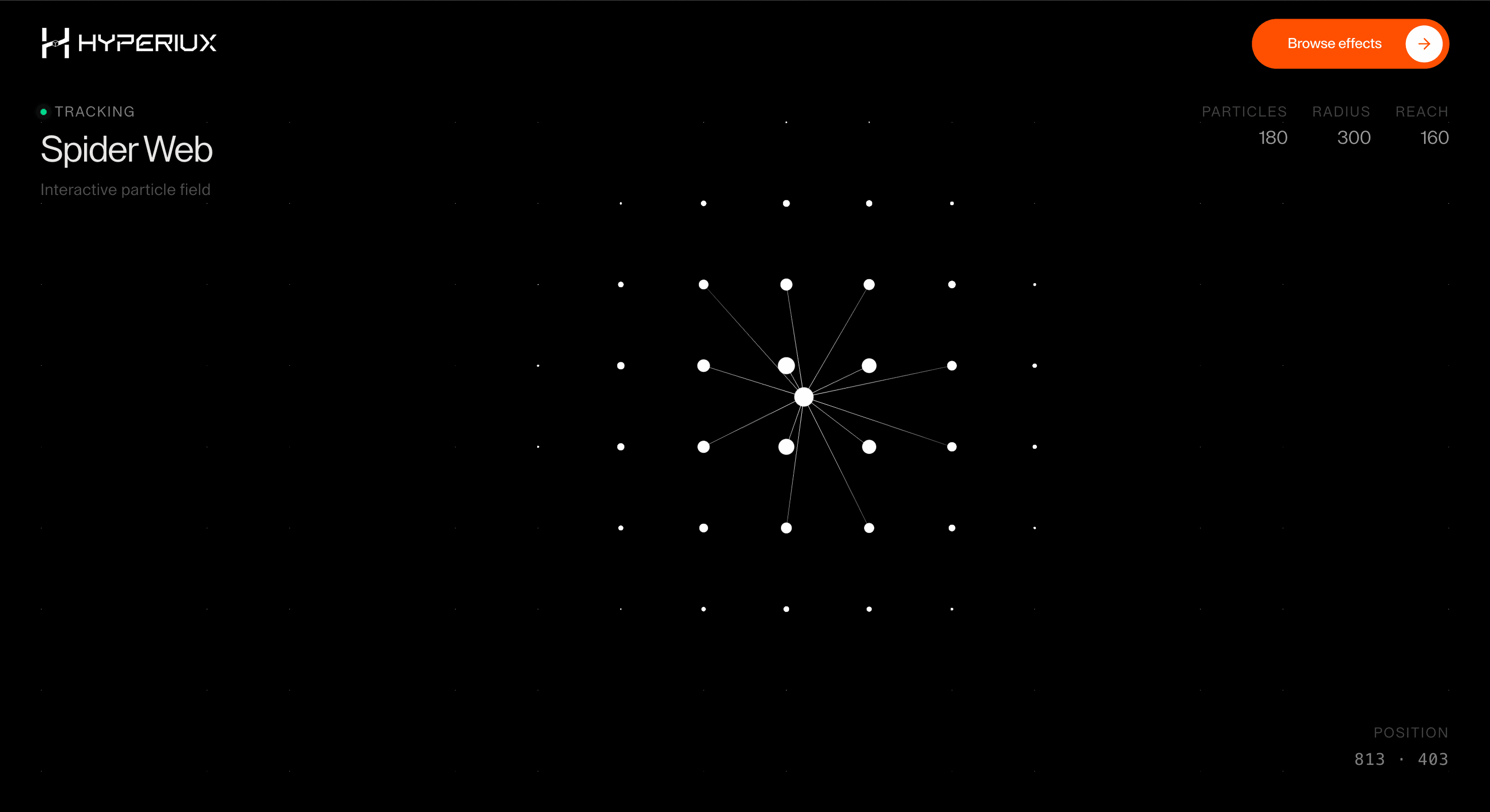Spider Particles Background